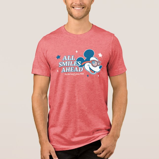 Patriotic Mickey Mouse All Smiles Ahead Tri-Blend Shirt (Front)