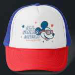 Patriotic Mickey Mouse All Smiles Ahead Trucker Hat<br><div class="desc">Mickey Mouse is "All Smiles Ahead" in this patriotic graphic,  featuring Mickey wearing sunglasses reflecting the US flag! Wear this on a patriotic t-shirt,  tote bag,  or send greetings on a personalized card. Shop this design on more custom products on Zazzle today!</div>