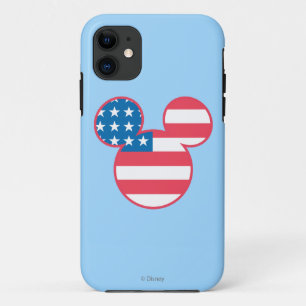Patriotic Mickey Mouse American Flag Icon iPhone 11 Case