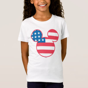 Patriotic Mickey Mouse American Flag Icon T-Shirt