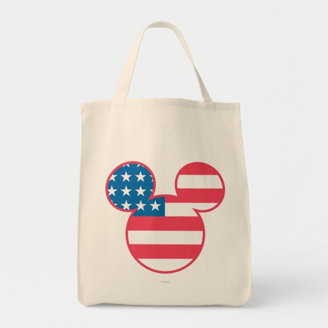 Patriotic Mickey Mouse American Flag Icon Tote Bag (Front)