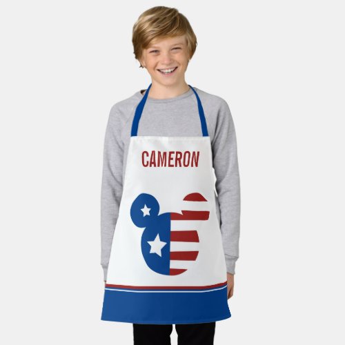 Patriotic Mickey Mouse Personalized Apron