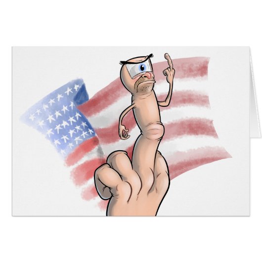 Patriotic Middle Finger (Front Horizontal)