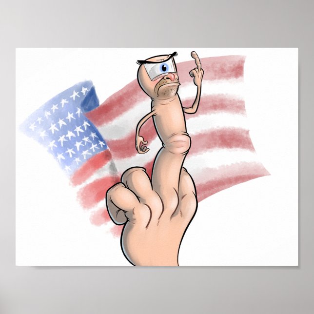 Patriotic Middle Finger Poster (Front)
