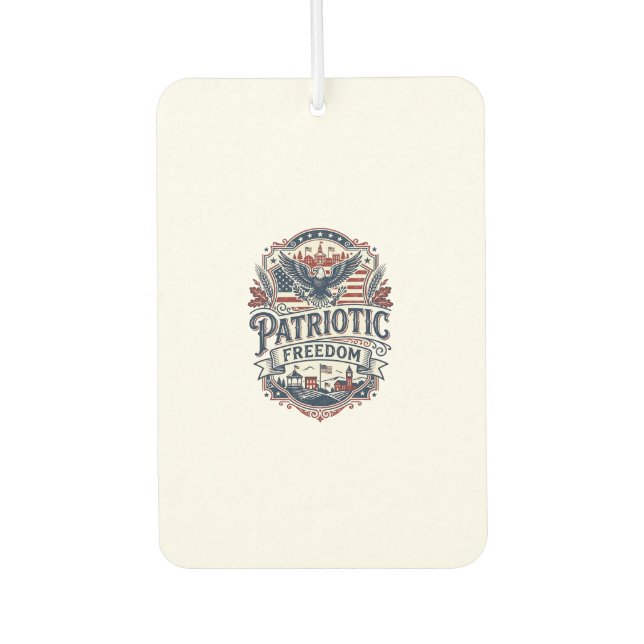 Patriotic Midwest Small Town Pride Vector Graphic  Air Freshener (Front)