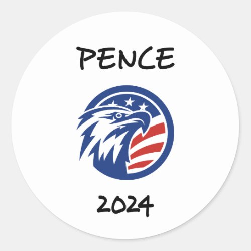 Patriotic Mike Pence 2024 Election Eagle T_Shirt Classic Round Sticker