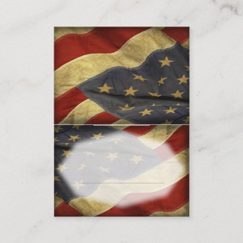 Patriotic Military American Flag Place Card