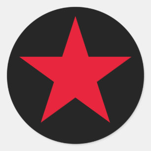 Patriotic Military Army War Red Star Symbol Sign Classic Round Sticker