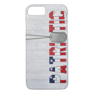 Patriotic military dog tags iPhone 8/7 case