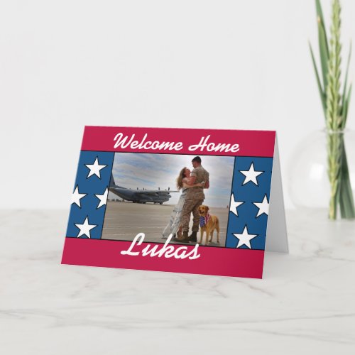 Patriotic Military Homecoming Welcome Home USA Card