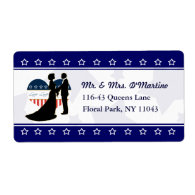 Patriotic Military Love Heart Shipping Label