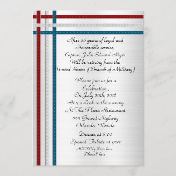 Patriotic Military Retirement Party Invitation by Irisangel at Zazzle