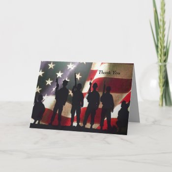 Patriotic Military Soldier Thank You Personalized by cowboyannie at Zazzle