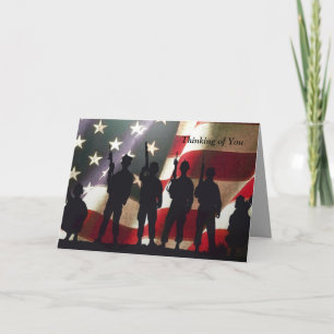 Patriotic Military Soldier Thinking of You Custom Card