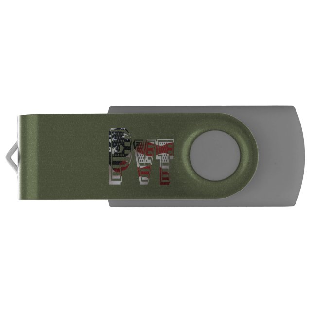 Patriotic Military Unique Amazing USB Flash Drive (Back)