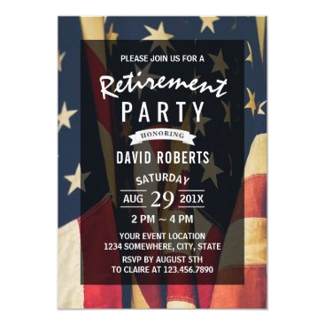 Patriotic Military Veteran Retirement Party Invitation Patriotic Military Veteran Retirement Party Invitation