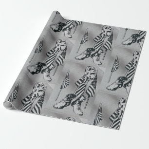 Patriotic Military Wrapping Paper
