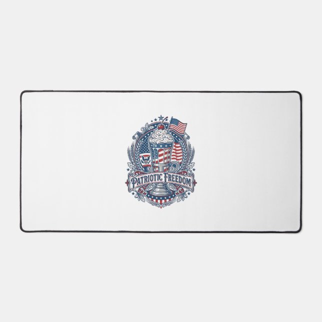 Patriotic Milkshake Americana Desk Mat (Front)