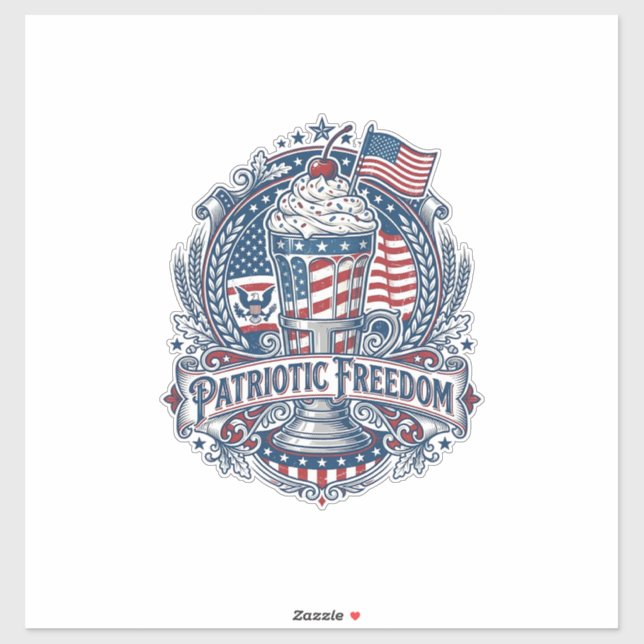 Patriotic Milkshake Americana Sticker (Sheet)