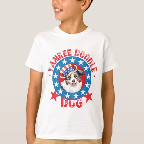 Patriotic Miniature American Shepherd T_Shirt