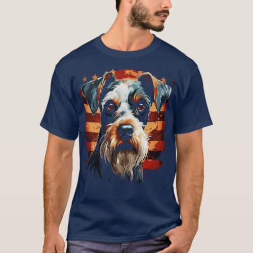 Patriotic Miniature Schnauzer T_Shirt