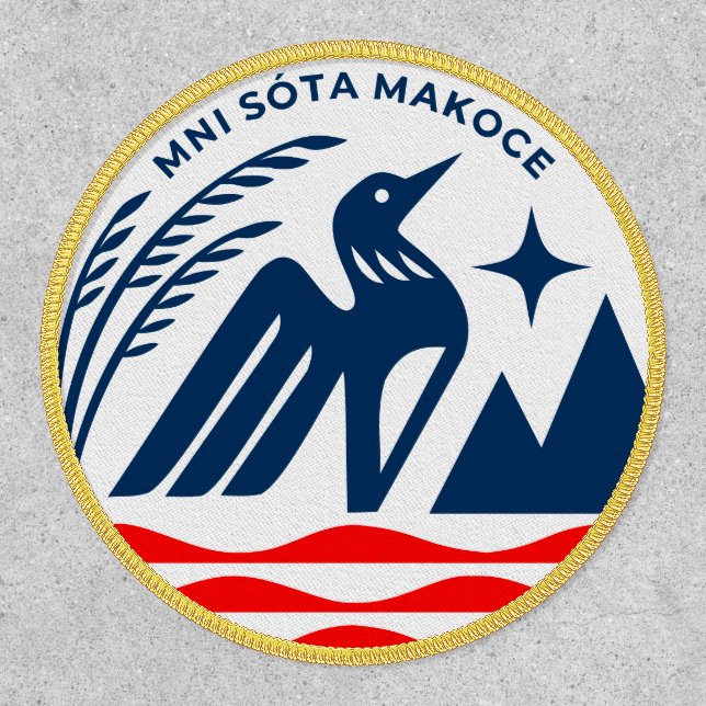 Patriotic Minnesota State Seal Patch (Front)