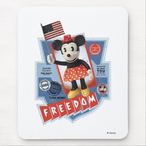 Patriotic Minnie Mouse Mouse Pad