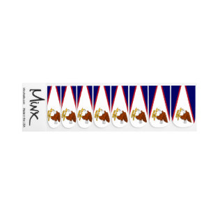 Patriotic minx nails with Flag of American Samoa Nail Art