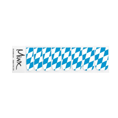 Patriotic minx nails with Flag of Bavaria Minx Nail Art