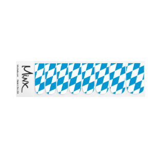 Patriotic minx nails with Flag of Bavaria Nail Art