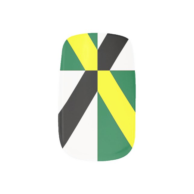 Patriotic minx nails with Flag of Monterey Nail Art (Left Thumb)