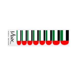 Patriotic minx nails with Flag of UAE Minx Nail Art