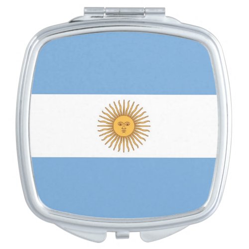 Patriotic mirror with flag of Argentina
