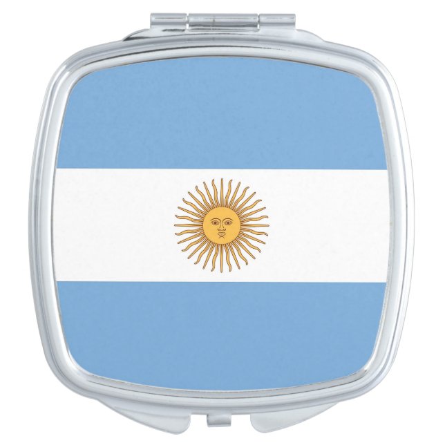 Patriotic mirror with flag of Argentina (Front)