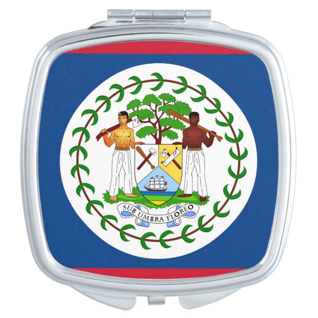 Patriotic mirror with flag of Belize (Front)