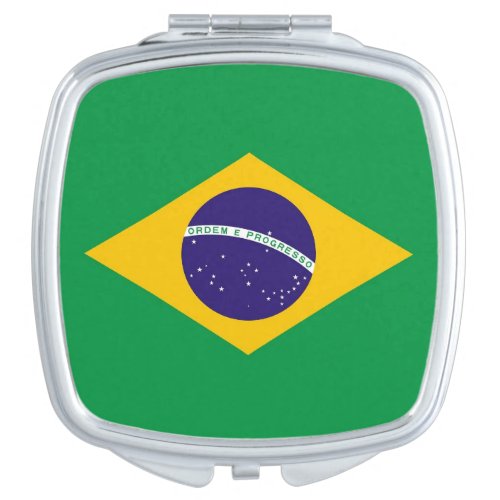 Patriotic mirror with flag of Brazil