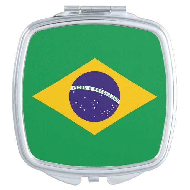 Patriotic mirror with flag of Brazil (Front)