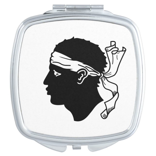 Patriotic mirror with Flag of Corsica (Front)