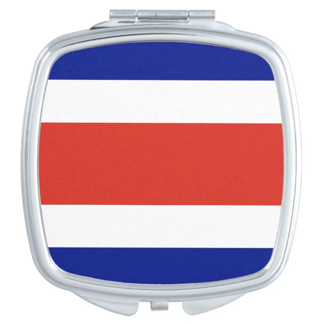 Patriotic mirror with flag of Costa Rica (Front)