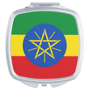 Patriotic mirror with flag of Ethiopia
