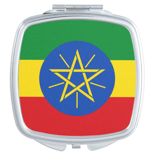 Patriotic mirror with flag of Ethiopia (Front)