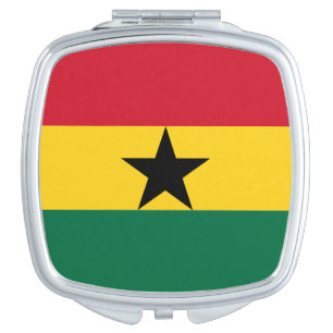 Patriotic mirror with flag of Ghana