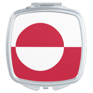 Patriotic mirror with flag of Greenland