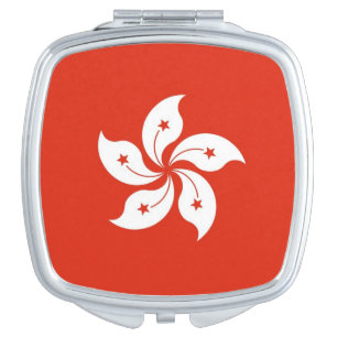 Patriotic mirror with flag of Hong Kong