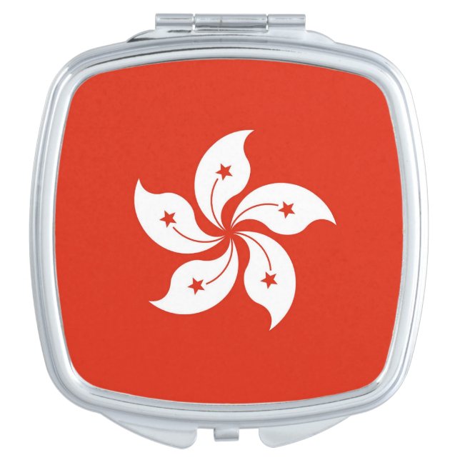 Patriotic mirror with flag of Hong Kong (Front)