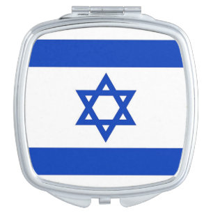 Patriotic mirror with flag of Israel