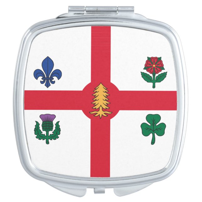 Patriotic mirror with Flag of Montreal, Canada (Front)