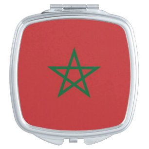 Patriotic mirror with flag of Morocco