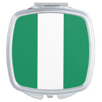 Patriotic mirror with flag of Nigeria