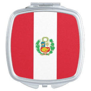 Patriotic mirror with flag of Peru
